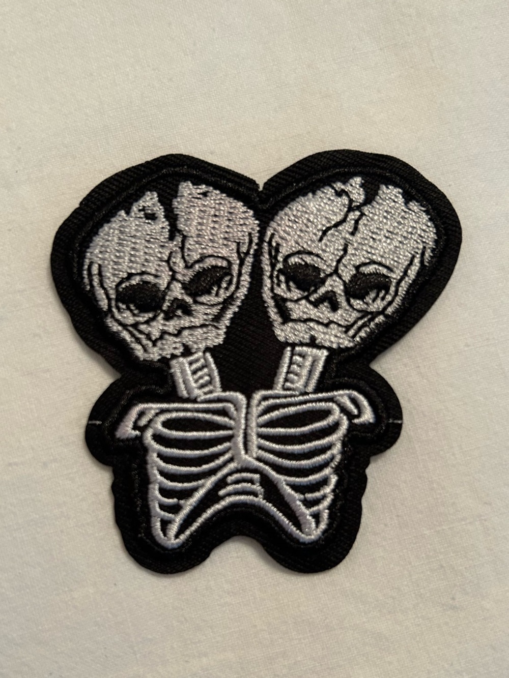 Grunge Goth Punk Inseparable Death Skeleton Iron On Patch 🖤